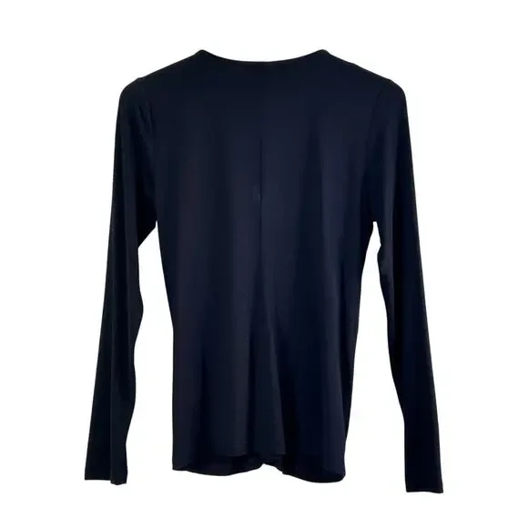 Karen Kane Black Long Sleeve Blouse with Silver Accent - Picture 6 of 8
